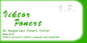 viktor ponert business card